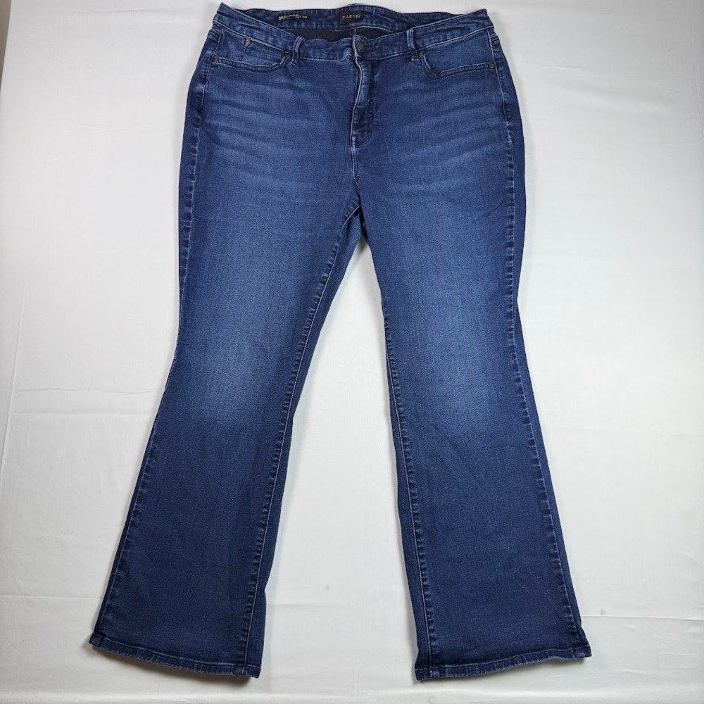 Talbots Barely Boot Curvy Jeans 18WP Dark Wash Blue Stretch Denim Mid Rise